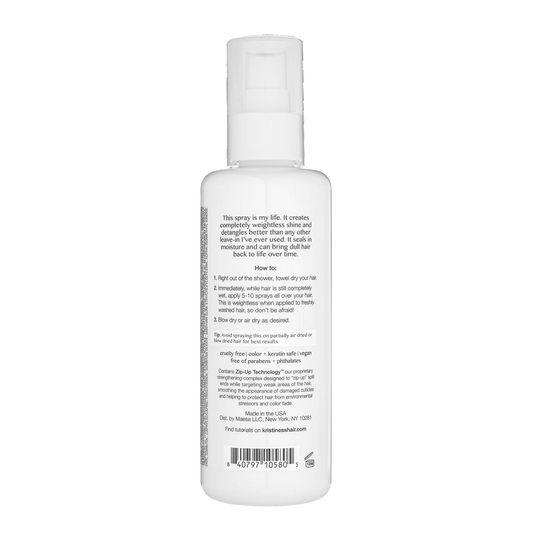 Kristin Ess Hair Weightless Shine Leave In Conditioner Spray for All Hair Types | Moisture Repairing + Anti Frizz + Detangler | Leave In Conditioner Spray for Damaged Hair | 8.45 oz.