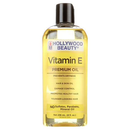 Hollywood Beauty Vitamin E Oil for Hair, Scalp, and Skin Oil, 8 fl oz, Dry Skin, Moisturizing